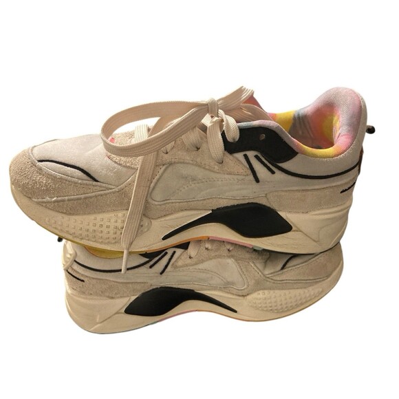 Puma RsX Cam X Squish Lace Up Woman Beige, White Sneakers Casual Size 8.5 - Picture 4 of 8